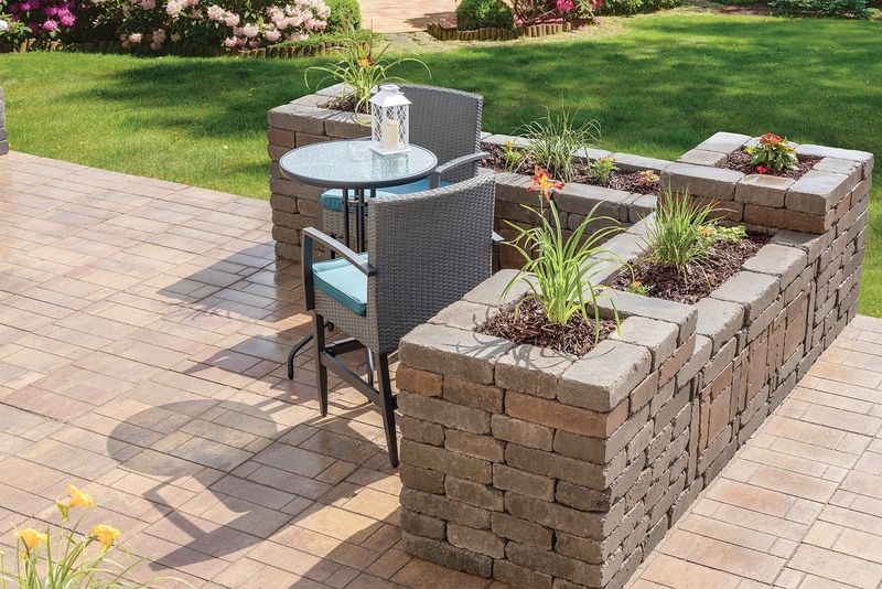 Cinder Block Planter Wall