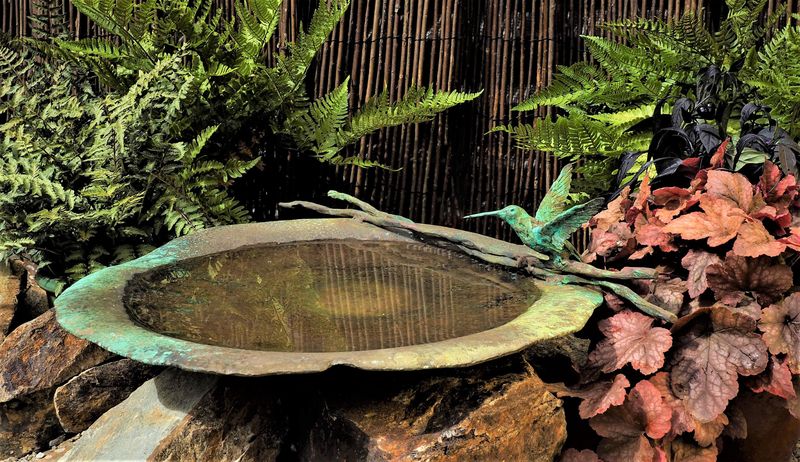 Leaf-Shaped Birdbaths