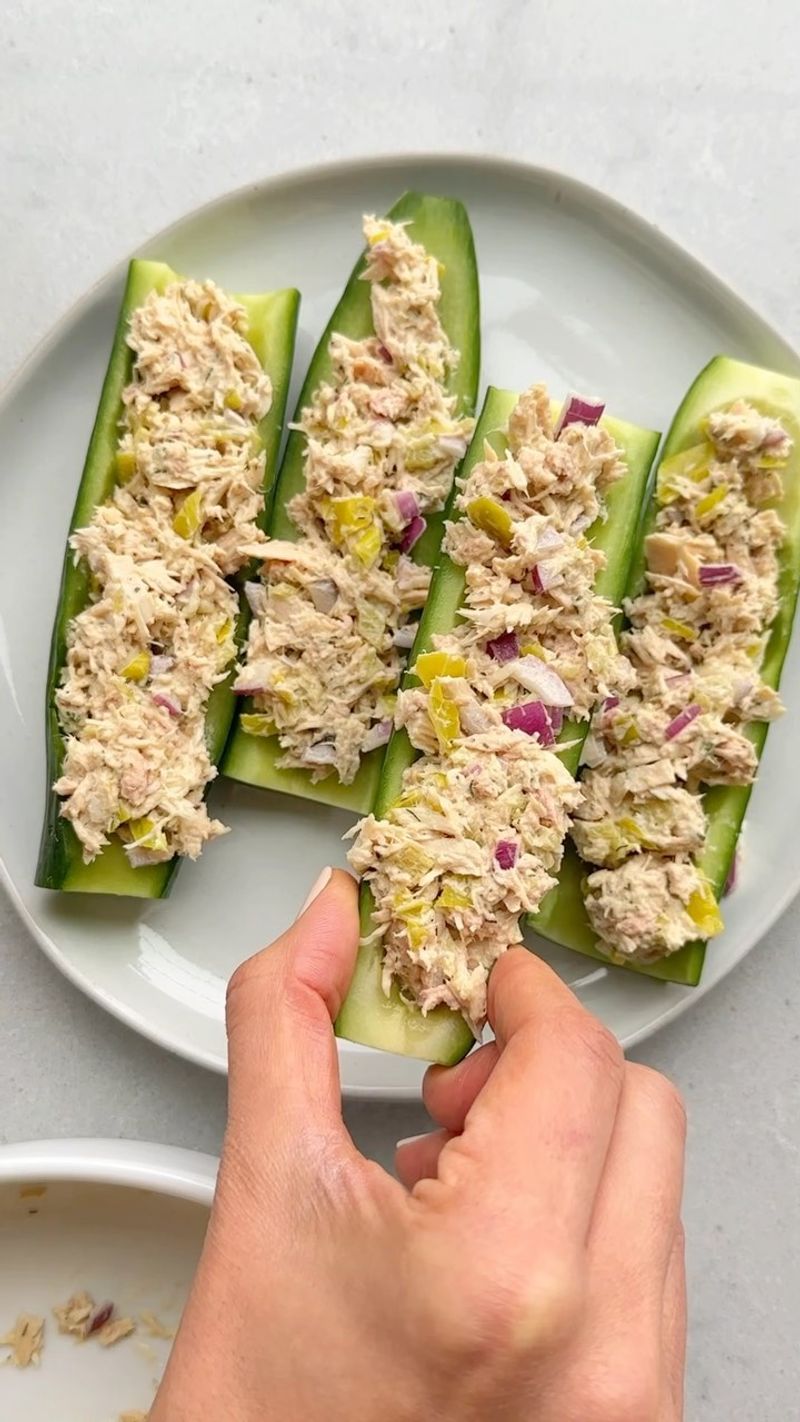 Stuffed Cucumber Boats
