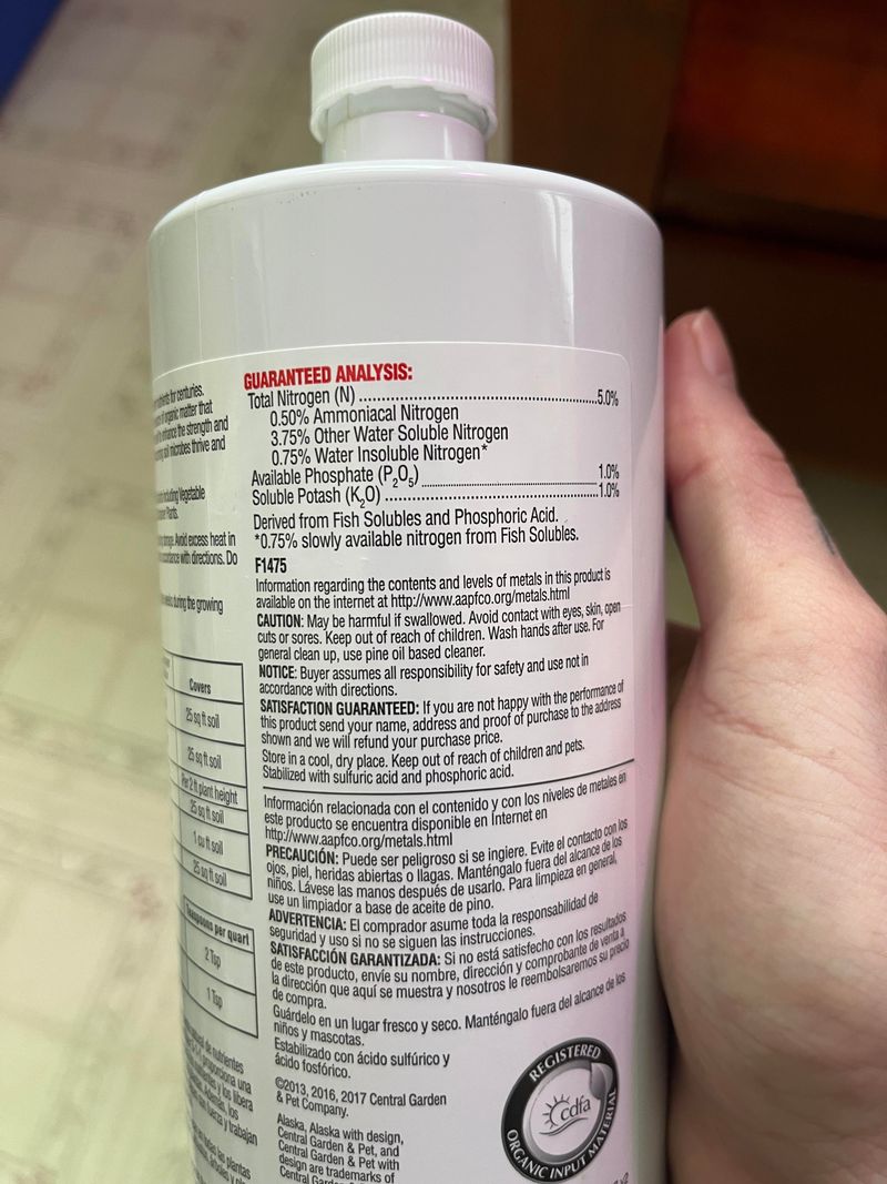 Fish Emulsion Fertilizer