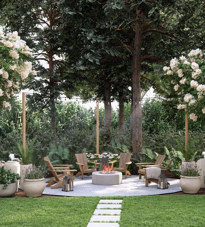 Defined Dining Area With Gravel