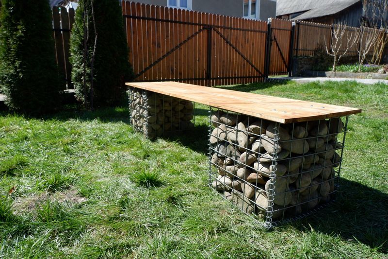 Gabion Rock Benches