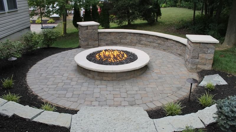 Brick Fire Pit Gathering Space