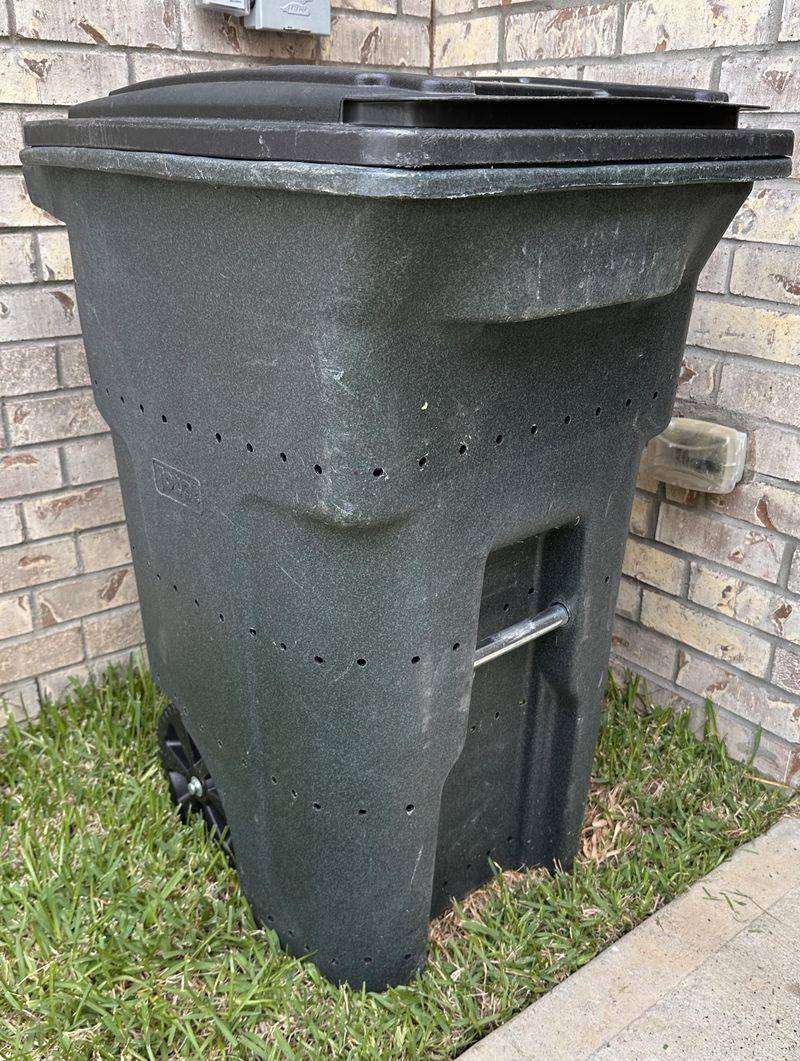 Exposed Trash Cans