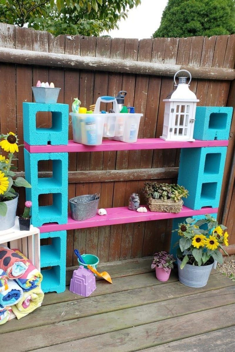Cinder Block Cubby Storage