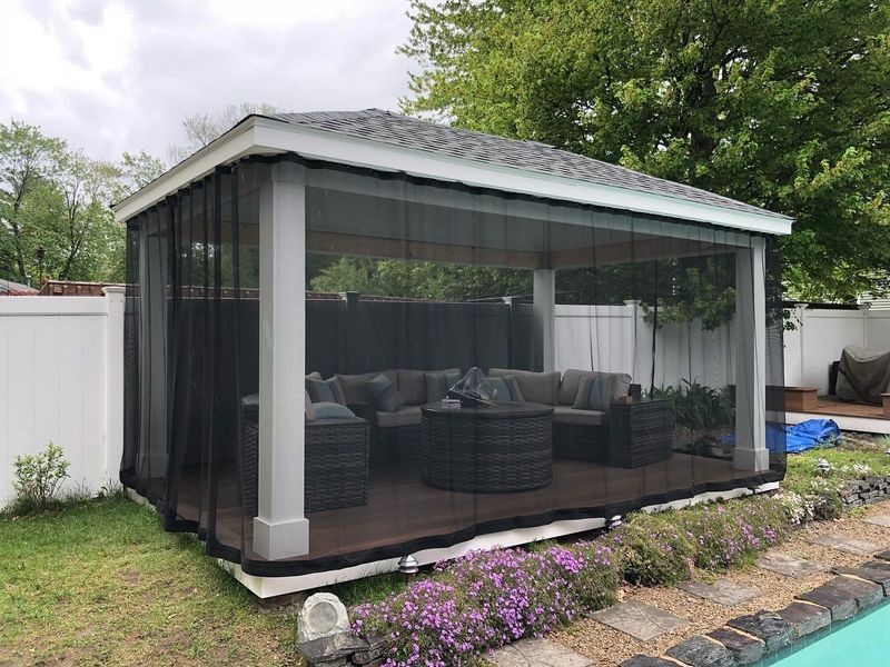 Outdoor Curtain Installation
