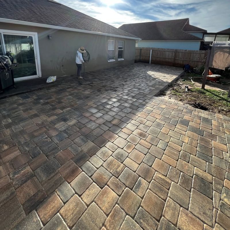 Multi-Colored Brick Mosaic