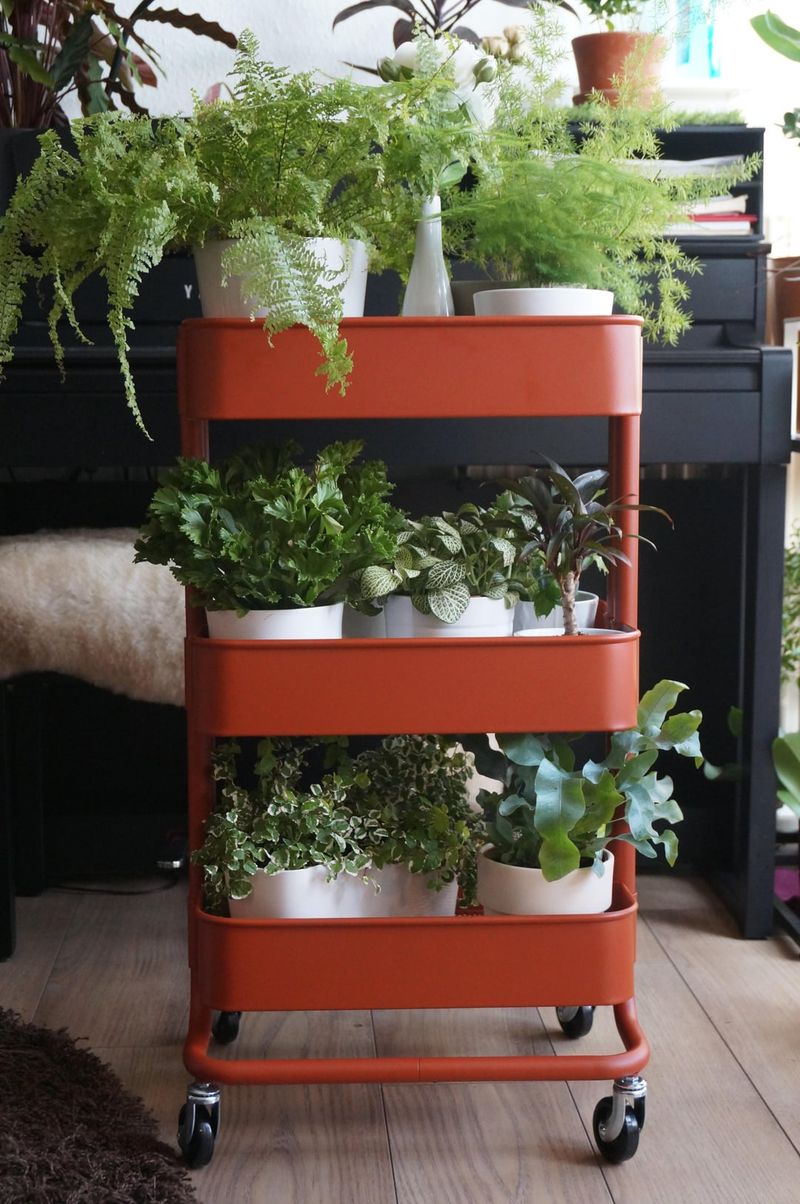 Rolling Cart Herb Station