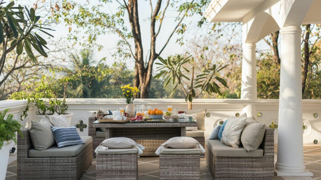 furniture in yard