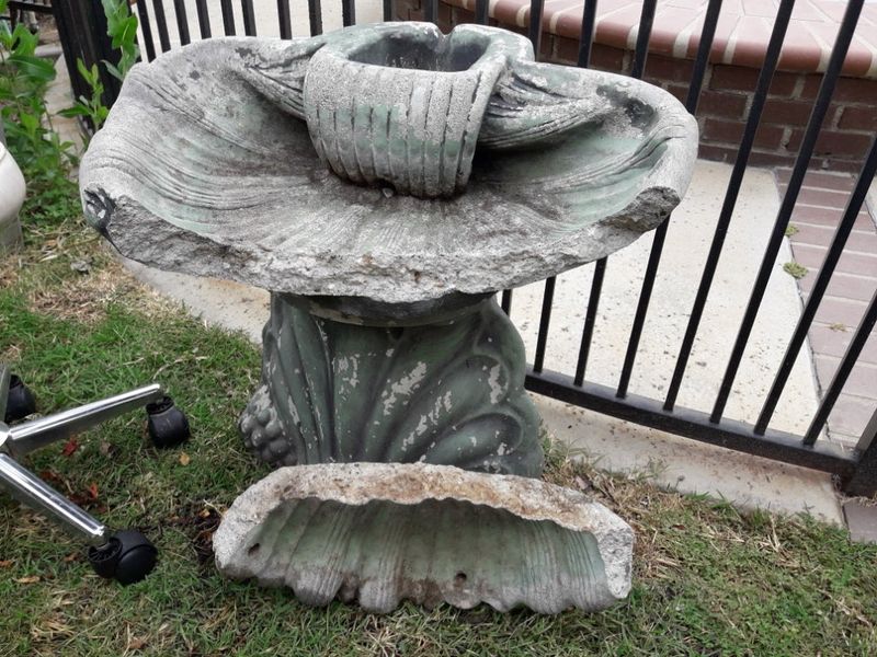 Concrete Items With Crumbling Edges