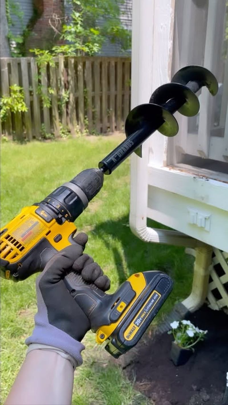Drill-Powered Garden Auger