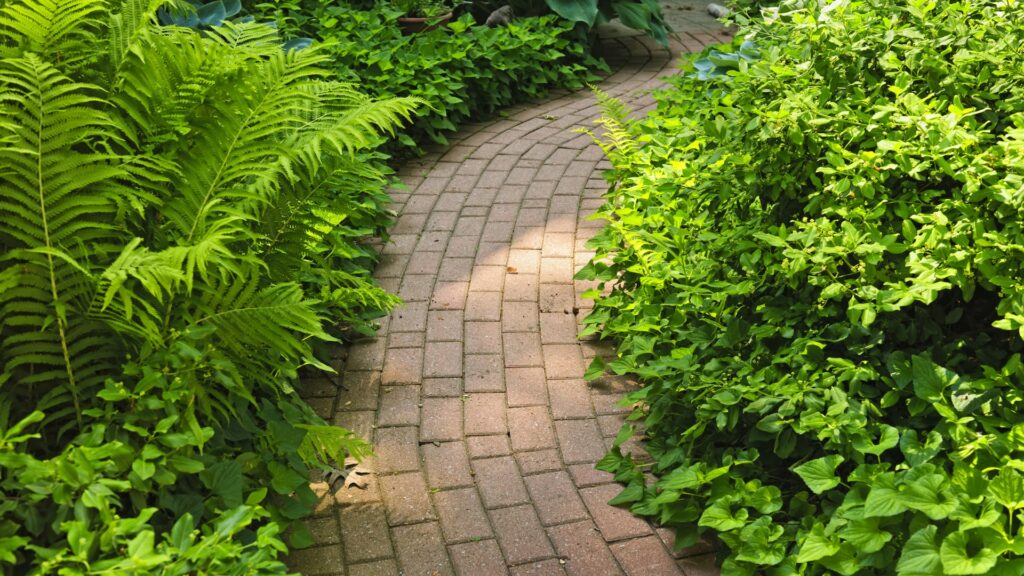 brick garden path