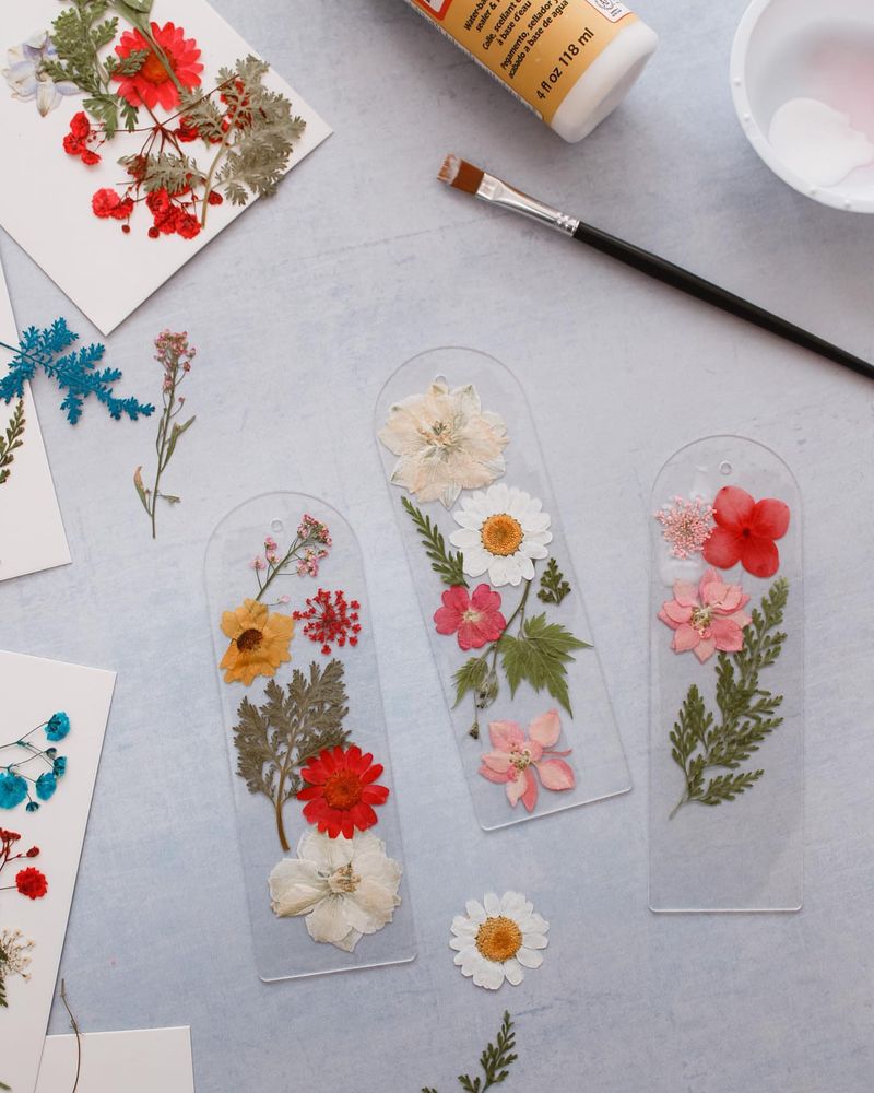 Pressed Flower Bookmarks