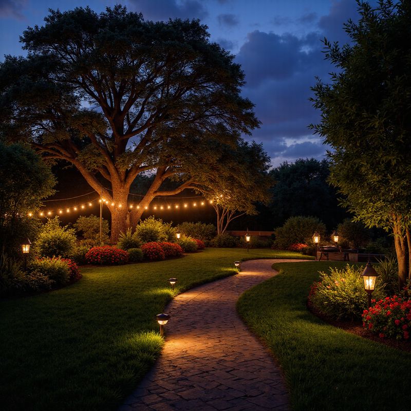 Solar Path Lighting With Southern Charm