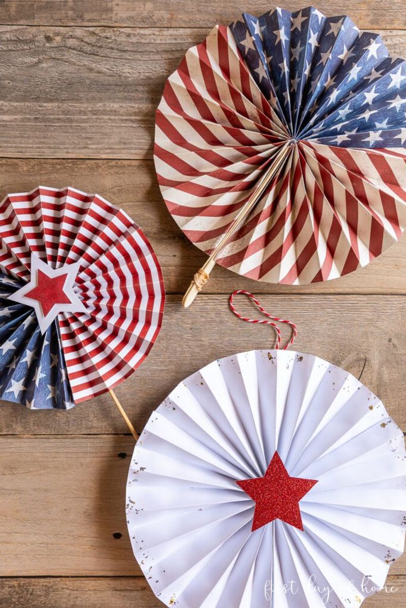 Decorated Paper Fans Beat The Heat
