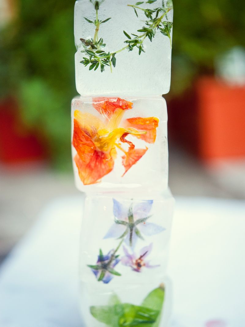 Floral Ice Cubes