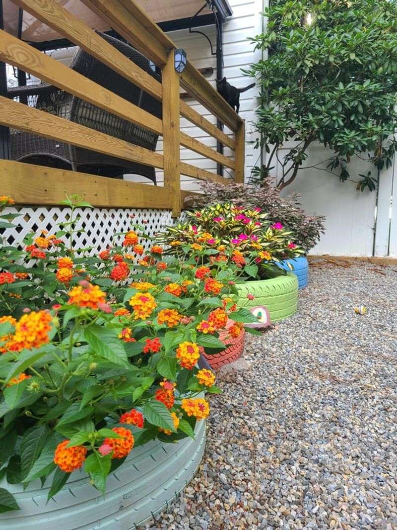 Repurposed Tire Planters