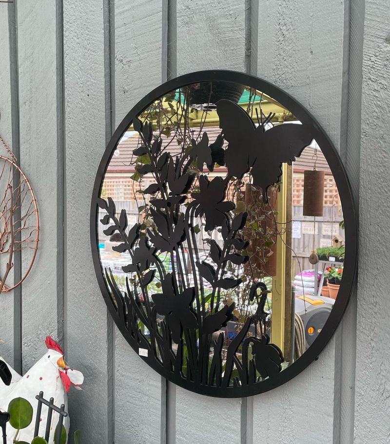 Hang Mirror Accents on Fences