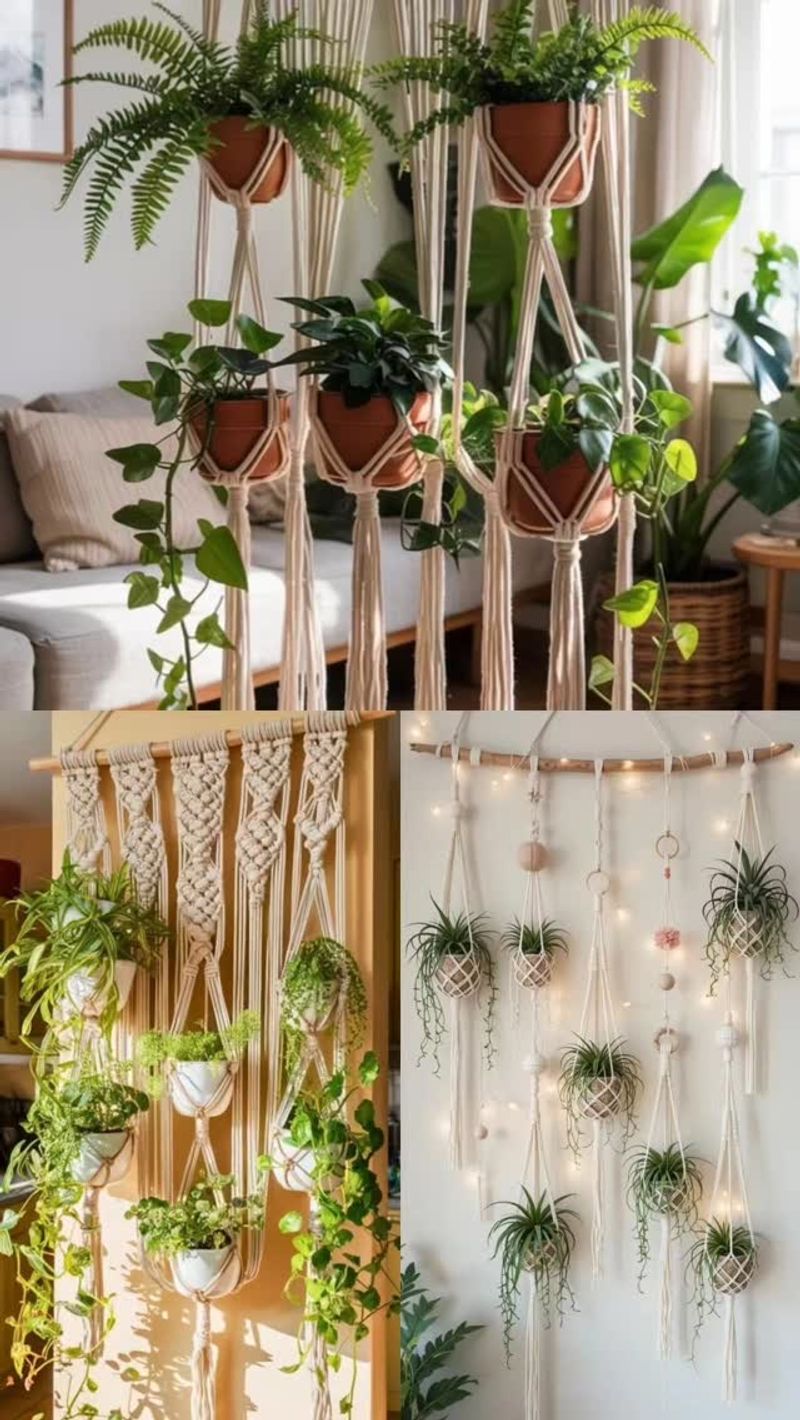 Macramé Plant Curtain