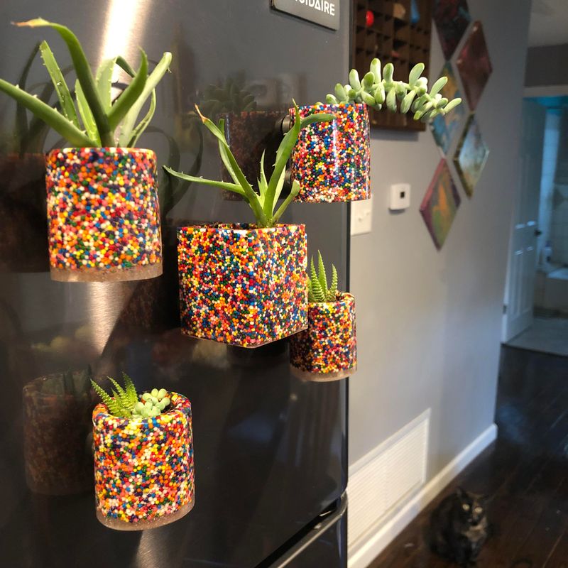 Magnetic Fridge Planters