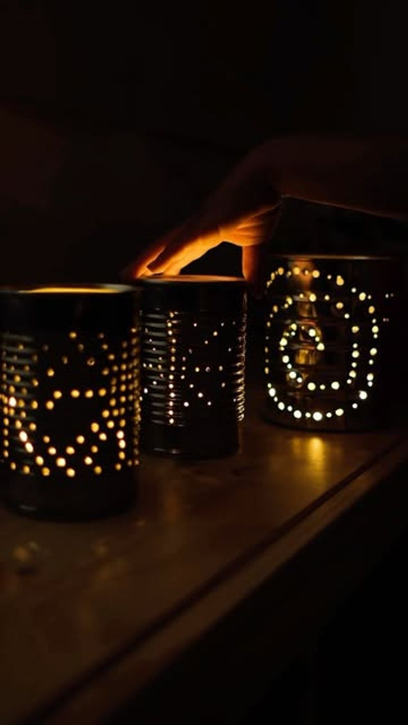 Craft Tin Can Lanterns