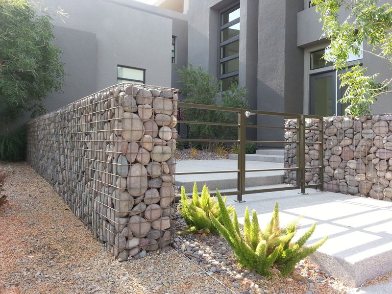 Gabion Rock Wall Features