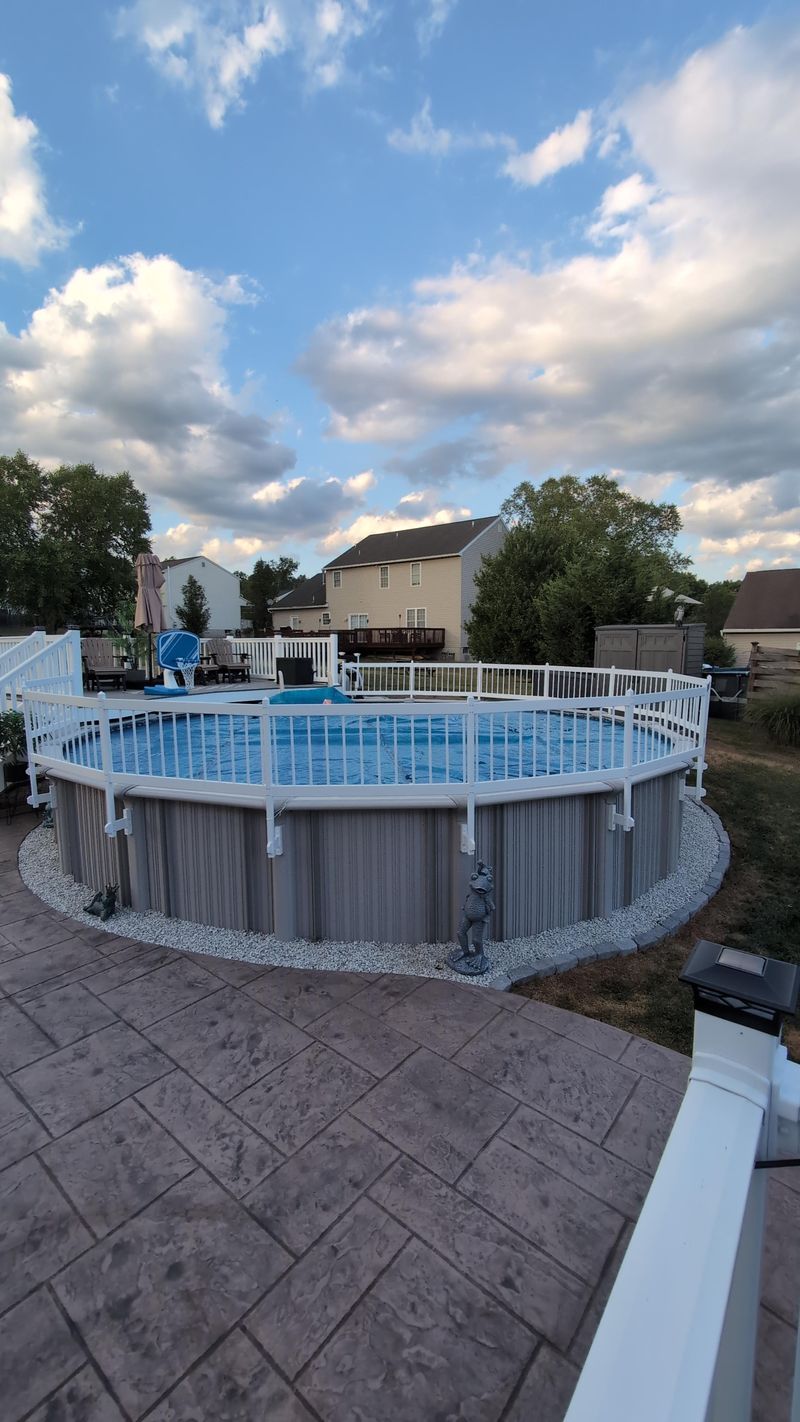Above-Ground Pools with Deck Surrounds