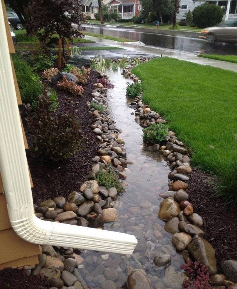 River Rock Rain Harvesting Basin
