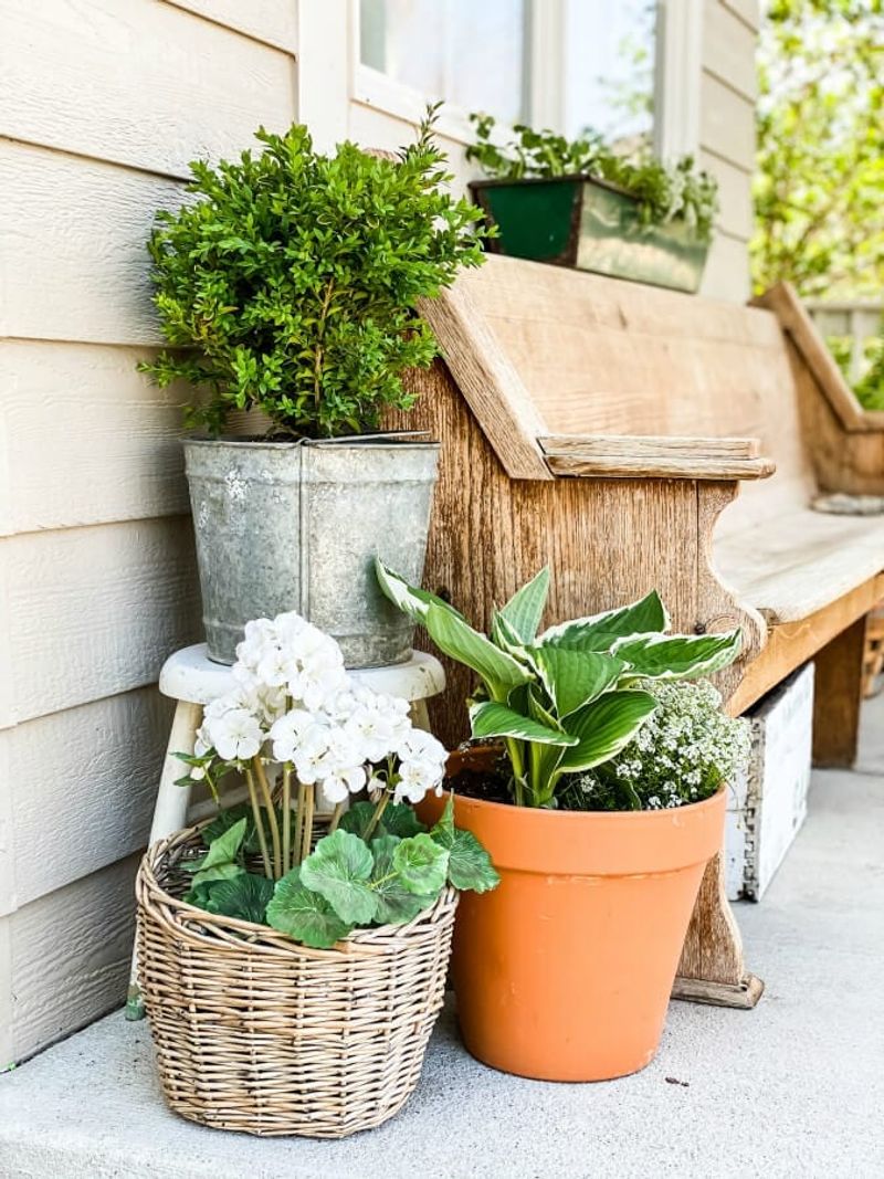 Mismatched Planting Containers