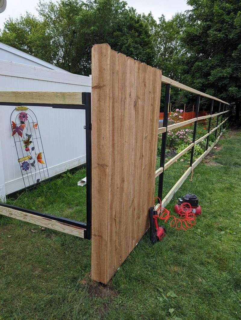 Mixed-Material Privacy Fence