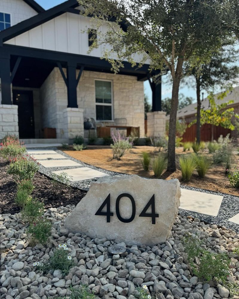Oversized House Numbers On Boulders