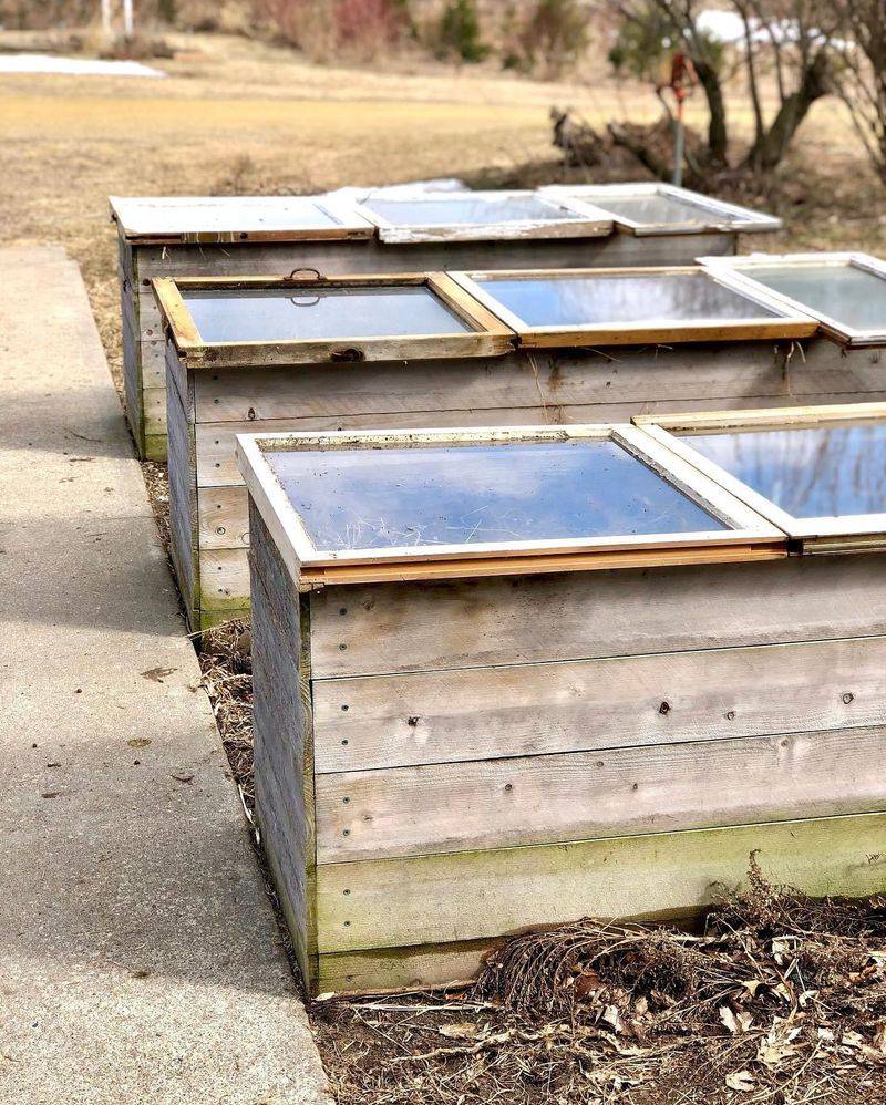 Reclaimed Window Frame Gardens