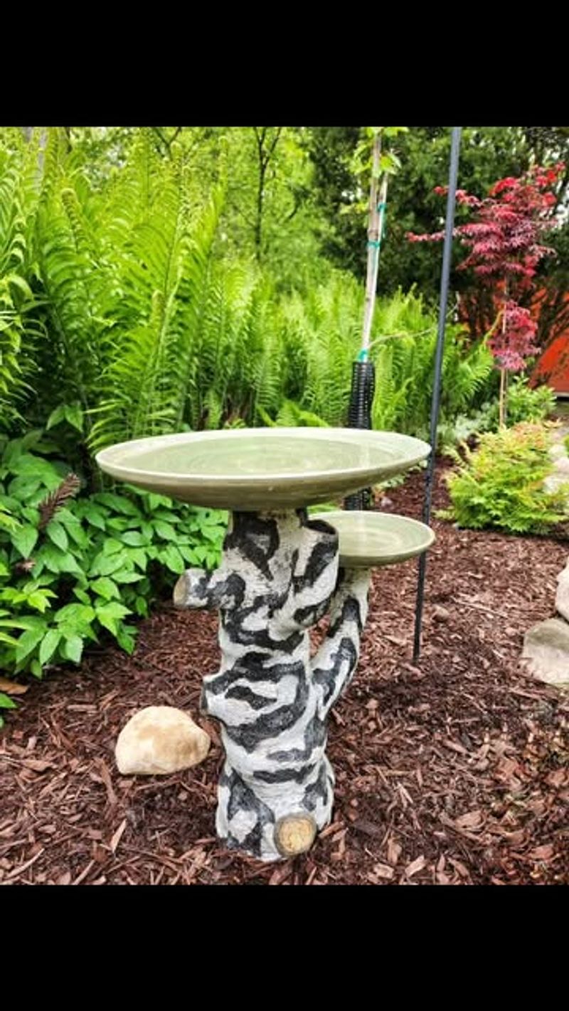 Bird Bath Log Base