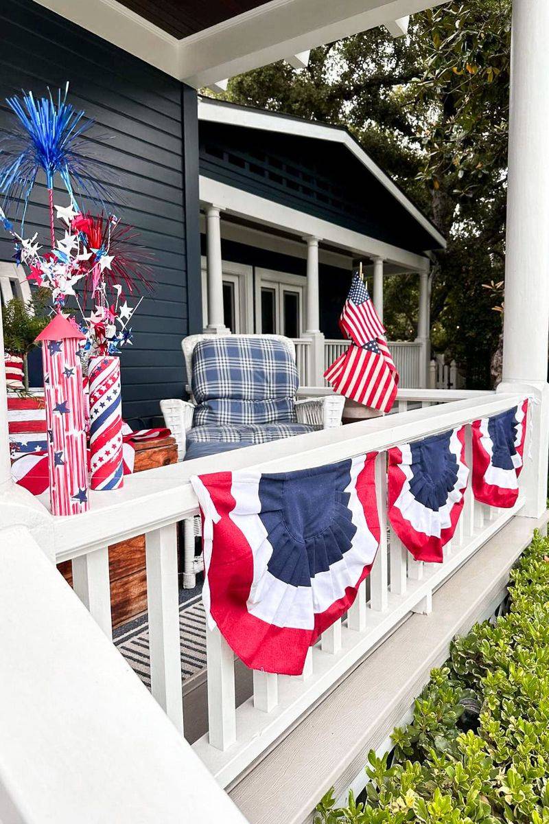 Bunting-Draped Fence