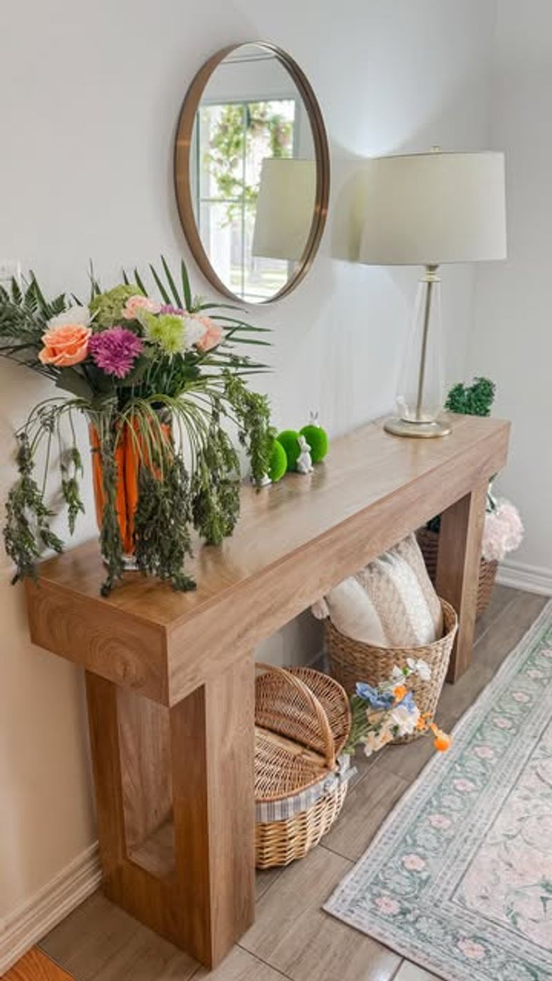 Console Table Plant Arrangement