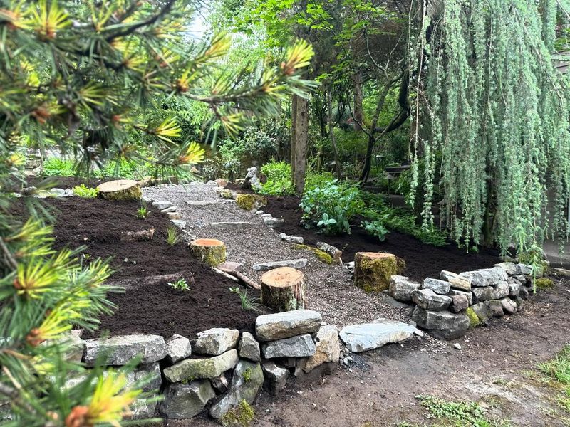 Log-Edged Natural Bed