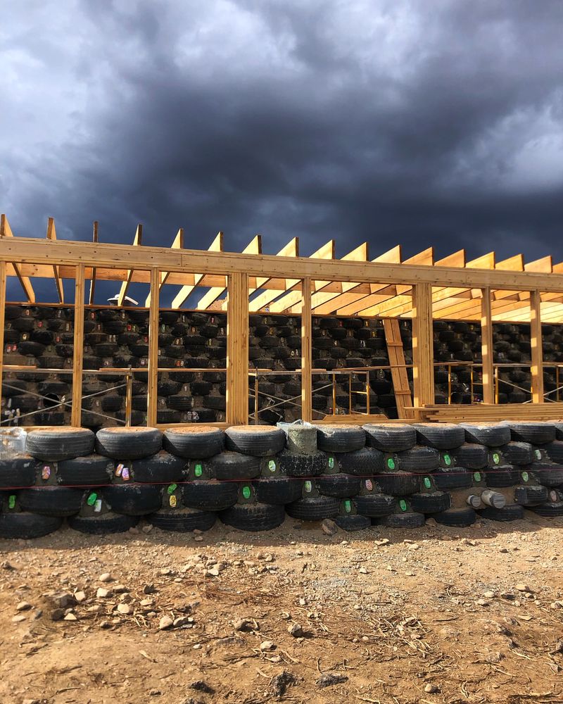 Tire Wall Greenhouse