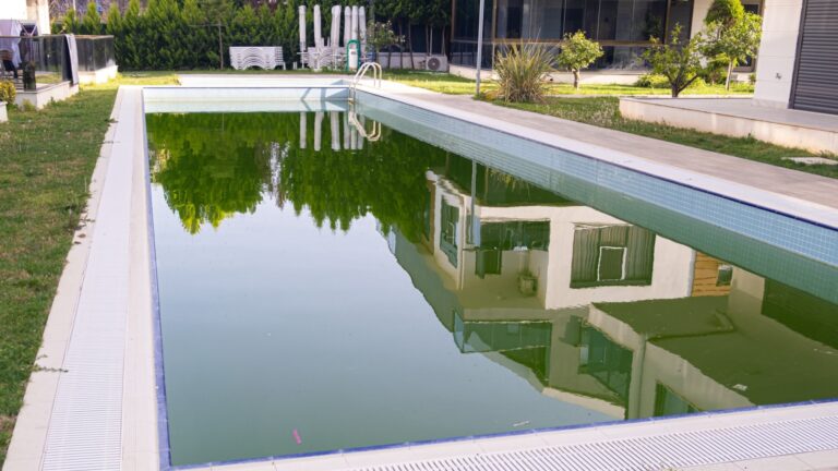 neglected swimming pool