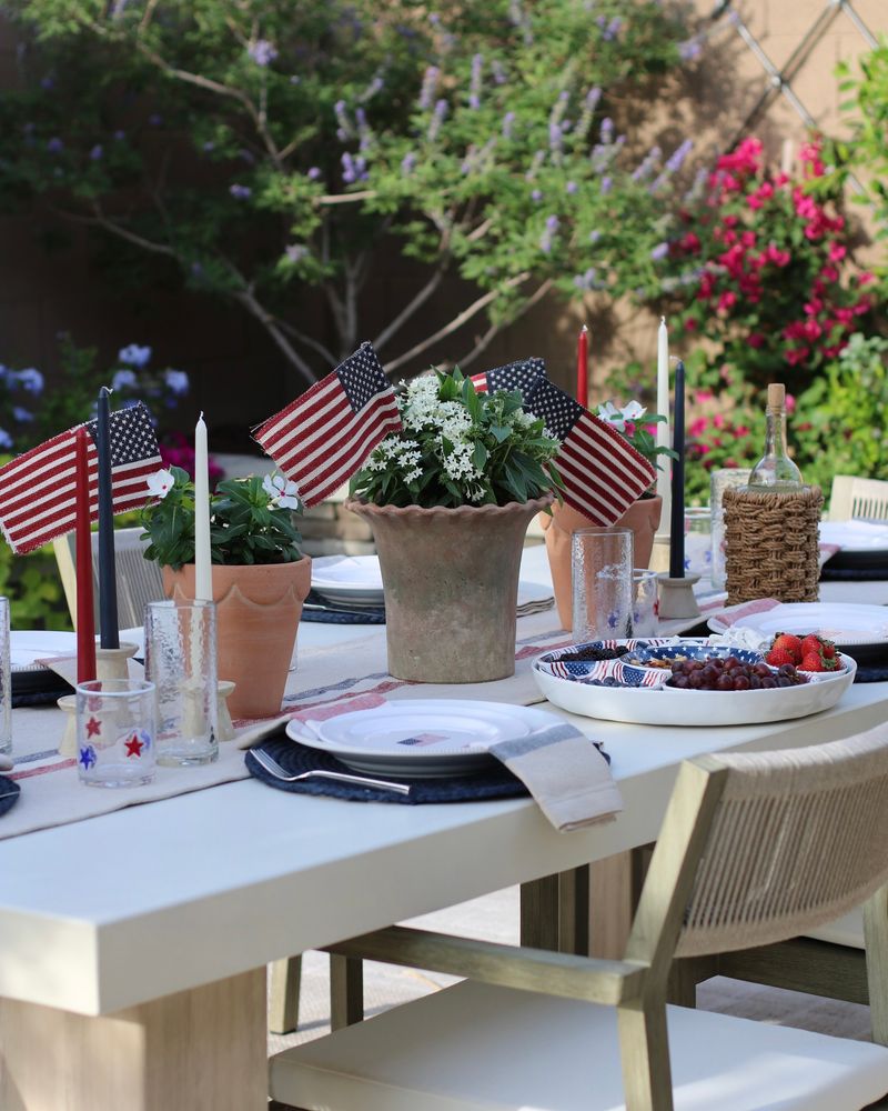 Flag-Inspired Flower Beds