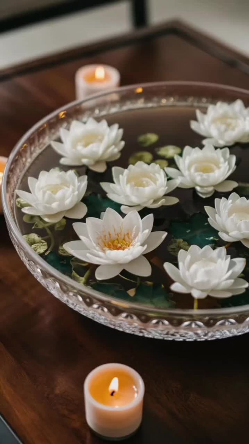 Floating Candle and Lily Pond