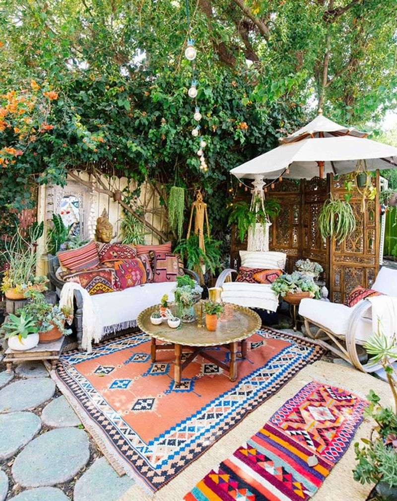 Bohemian Outdoor Lounge Space