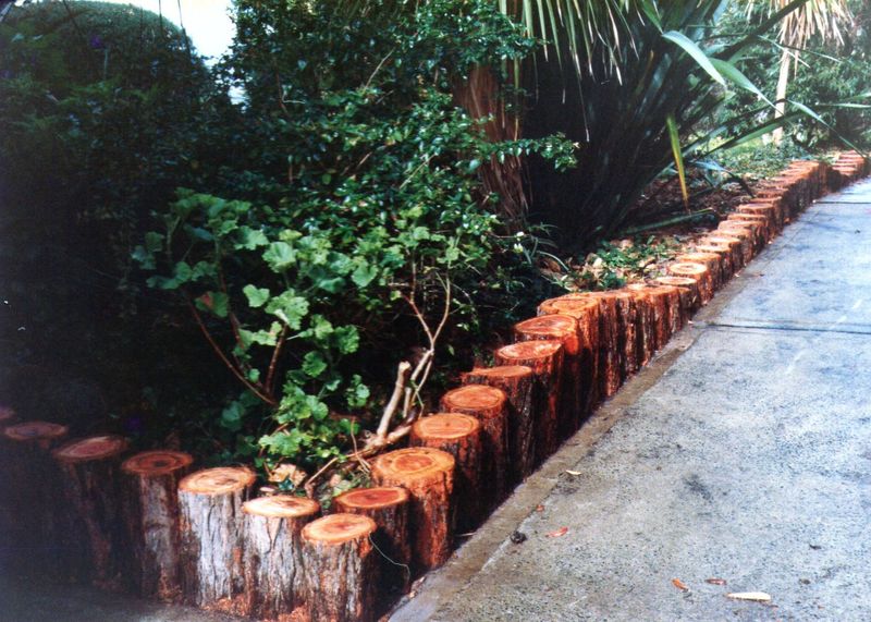 Log Slice Garden Edging