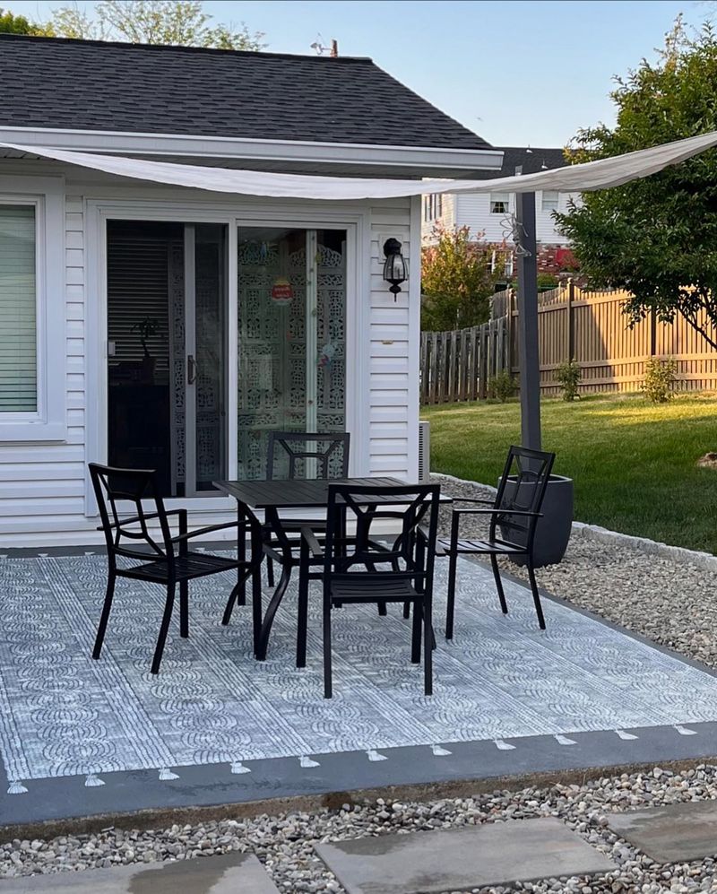 Stenciled Concrete Patio