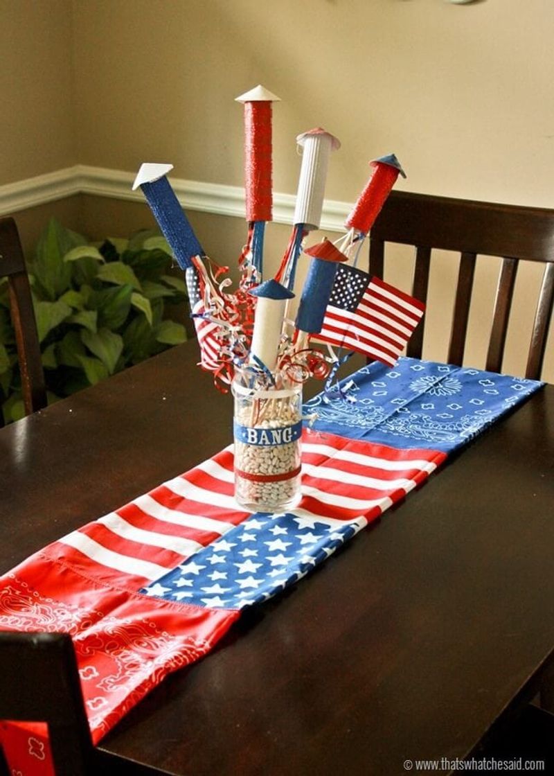 Bandana Table Settings Scream Americana