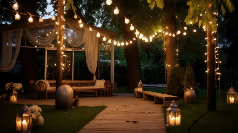 Hang String Lights Overhead
