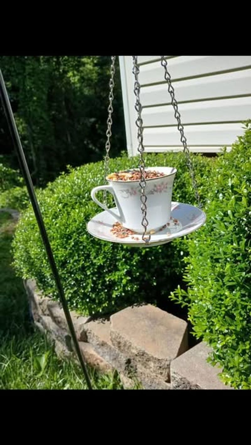Tea Cup Garden Charm