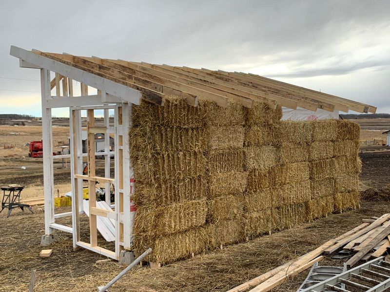Straw Bale Cold Weather Greenhouse