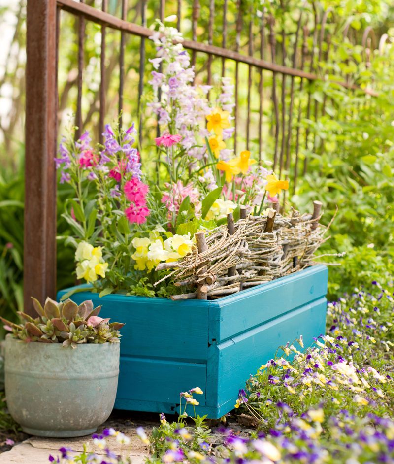 Rustic Planter Box Disguise
