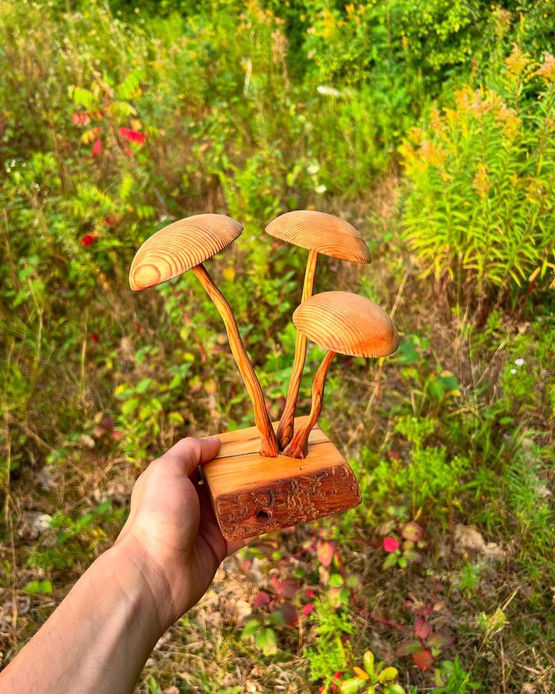Mushroom Log Garden Ornaments