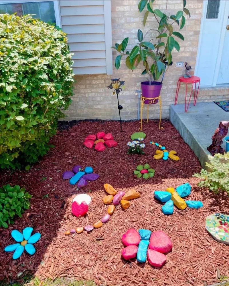 Painted Garden Rocks